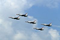 James M Cox Dayton International Airport (DAY) - Thunderbirds at the Dayton International Air Show - by Glenn E. Chatfield