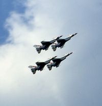 James M Cox Dayton International Airport (DAY) - Thunderbirds at the Dayton International Air Show - by Glenn E. Chatfield