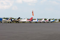 Turweston Aerodrome Airport, Turweston, England United Kingdom (EGBT) - GA Parking at Turweston - by Terry Fletcher