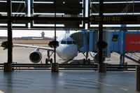 Copenhagen Airport, Kastrup near Copenhagen Denmark (CPH) - Finnair's Airbus OH-LVA at gate 14, in the background the tower of Copenhagen Airport - by Tomas Milosch
