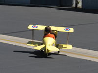 Santa Paula Airport (SZP) - Kiddie taxi practice at Pat Quinn's Museum Hangar ramp - by Doug Robertson