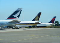 Amsterdam Schiphol Airport, Haarlemmermeer, near Amsterdam Netherlands (EHAM) - tails at Schiphol - by Chris Hall