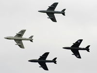 Kemble Airport, Kemble, England United Kingdom (EGBP) - Hunter's displaying at the Cotswold Airshow - by Chris Hall