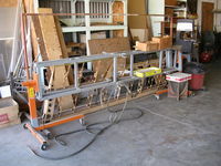 Santa Paula Airport (SZP) - Joe Krybus's Bucker Shop-Wing construction tooling fixture  - by Doug Robertson