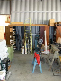 Santa Paula Airport (SZP) - Joe Krybus's Bucker Shop, Woodworking machines - by Doug Robertson
