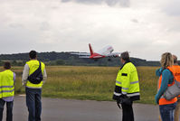 Saarbrücken Airport, Saarbrücken Germany (EDDR) - The Spotter Group during a sightseeing tour at our Home Airport. Take-off for the flight to Berlin-Tegel. Air Berlin /
Airbus A319-112 / D-ABGH. - by Wilfried_Broemmelmeyer
