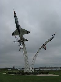 Owatonna Degner Regional Airport (OWA) - A T-38 Talon monument outside of the Owatonna Degner Regional Airport in Owatonna, MN. - by Kreg Anderson