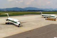 Graz Airport, Graz Austria (LOWG) - It is unusual to see two Alitalia planes at LOWG - by Robert Schöberl