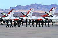 Nellis Afb Airport (LSV) - USAF Thunderbirds - Aviation Nation 2006 - by Brad Campbell