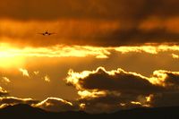 Harry Reid International Airport (LAS) - Landing RWY7L with awesome sunset. - by Brad Campbell