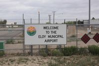 Eloy Municipal Airport (E60) - Welcome sign for Eloy Municipal - by Mark Silvestri