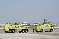 Los Angeles International Airport (LAX) - Crash 80 and 180 waiting for the 747-8 to arrive (N50217) - by Nick Taylor