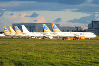 Dublin International Airport, Dublin Ireland (EIDW) - EI-CUM, EI-DVD, EI-ECY, EI-ELG, EI-ERV and EI-EUS in storage at Dublin - by Chris Hall