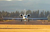 Portland-hillsboro Airport (HIO) - Nike Air!  Gulfstream G-V Hillsboro, Oregon..  Nike Aircraft are based at KHIO.  (N1KE-GLF5, N6453-GLF5, N6458-F2TH, N3546-GLF5)  10-1-12 - by Gman3856