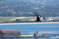 Ajaccio Campo dell'Oro Airport - Helicopter gendarmerie left the hospital plunges to the airport passing above the Naval Air Aspretto - by BTT