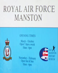 Kent International Airport - Sign on wall of RAF Manston History Museum. - by Derek Flewin