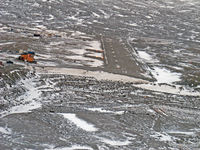 Grise Fiord Airport, Grise Fiord, Nunavut Canada (CYGZ) - Short final and the overshoot bar near bottom of the photo. - by Tim Kalushka