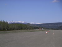 Dawson City Airport, Dawson City, Yukon Canada (CYDA) - Looking from the threshold of runway 02 towards the terminal building. - by Tim Kalushka