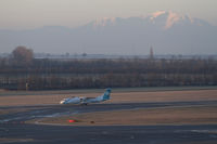 Vienna International Airport, Vienna Austria (LOWW) - nice sunrise with the mountain 'Schneeberg' in the background - by Thomas Ranner