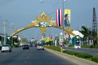 Hua Hin Airport - Main road leading to Hua Hin airport. Airport tower in rear of picture. - by Jean M Braun