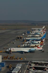 Vienna International Airport, Vienna Austria (LOWW) - Airport Overview, Austrian Airlines Fokker 100 OE-LVE - by Dietmar Schreiber - VAP