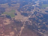 Cheraw Muni/lynch Bellinger Field Airport (CQW) - Looking east from 10,000 ft. - by Bob Simmermon