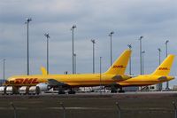 Leipzig/Halle Airport, Leipzig/Halle Germany (EDDP) - DHL twins are waiting for sunday´s rush hour... - by Holger Zengler