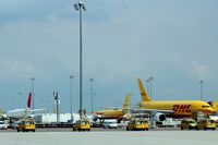 Leipzig/Halle Airport, Leipzig/Halle Germany (EDDP) - View on DHL apron.... - by Holger Zengler