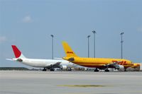 Leipzig/Halle Airport, Leipzig/Halle Germany (EDDP) - Fraternal twins on apron 4.... - by Holger Zengler