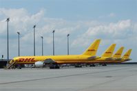 Leipzig/Halle Airport, Leipzig/Halle Germany (EDDP) - Four equal sisters on weekend rest.... - by Holger Zengler