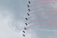 Norwich International Airport, Norwich, England United Kingdom (EGSH) - RAF Falcon's parachute display team at the Royal Norfolk Show, 2013.  - by Graham Reeve