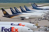 Cologne Bonn Airport, Cologne/Bonn Germany (EDDK) - N356UP among other B767's and B777's at a resting day (Saturday) in CGN. - by FerryPNL