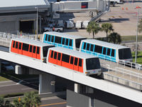 Tampa International Airport (TPA) - Trams that take you out to the remote terminals at Tampa Int'l Airport (TPA) - by Ron Coates