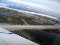 Hall Beach Airport - Looking over the airport flying down runway 304T Hall Beach - by Tim Kalushka