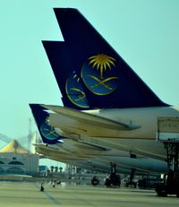 King Abdulaziz International Airport - A nice Line up for the Saudi Fleet  - by Odai Ayyad 