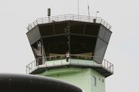 LFOA Airport - Control Tower, Avord Air Base 702 (LFOA). On left side, Boing E-3F radar antenna. - by Yves-Q