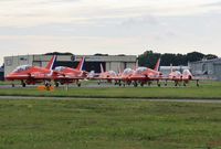 Bournemouth Airport, Bournemouth, England United Kingdom (EGHH) - Reds return after performing at the seafront - by John Coates
