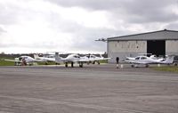 Bournemouth Airport, Bournemouth, England United Kingdom (EGHH) - Busy apron at Wordwide Avn. including G-CDSF, G-JKHM and G-OCCF - by John Coates
