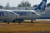Lic. Benito Juárez International Airport - Remnants of Aviacsa parked up at MEX - by FerryPNL
