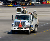 Chicago O'hare International Airport (ORD) - Deicing truck approaching at O'Hare - by Ronald Barker