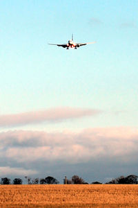 Edinburgh Airport, Edinburgh, Scotland United Kingdom (EGPH) - A landing shot taken from the Railway Bridge viewing area on the north side of the airport - by Clive Pattle