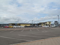 Tauranga Airport - terminal from car park. - by magnaman