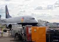 Edinburgh Airport, Edinburgh, Scotland United Kingdom (EGPH) - A view of the cargo area on the north side of the airport at Edinburgh EGPH. Here a West Atlantic Cargo B733 rests until nightime when she will burst into action   - by Clive Pattle