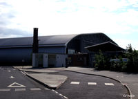 Duxford Airport, Cambridge, England United Kingdom (EGSU) - The main visitor arrival hall at the IWM Duxford with the 'Airspace' hangar beyond. - by Clive Pattle
