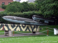 Duxford Airport, Cambridge, England United Kingdom (EGSU) - A replica of a German Fi 103 V1 weapon, commonly known as a 'Doodle Bug' on display on an original launch ramp at the IWM Duxford EGSU - by Clive Pattle