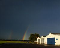 Suarlee Airport - Following a local thunderstorm, two rainbow arches....unusual sight! 
EBNM is really a special place to land. 
Enjoy it for your eyes only : -)  - by DOM :-) 