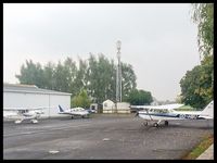 Suarlee Airport - EBNM tarmac apron located east of the field close to the maintenance hangar & the briefing office. Up to 6 light aircraft could be acommodated with tie-downs available if needed!  - by DOM :-) 