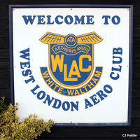 White Waltham Airfield - West London Aero Club (WLAC) sign at White Waltham EGLM - by Clive Pattle