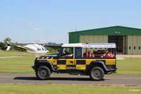 Leicester Airport, Leicester, England United Kingdom (EGBG) - Fire/Rescue vehicle at Leicester EGBG - by Clive Pattle