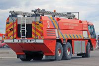 Cardiff International Airport - Fire 3 at EGFF. - by Derek Flewin